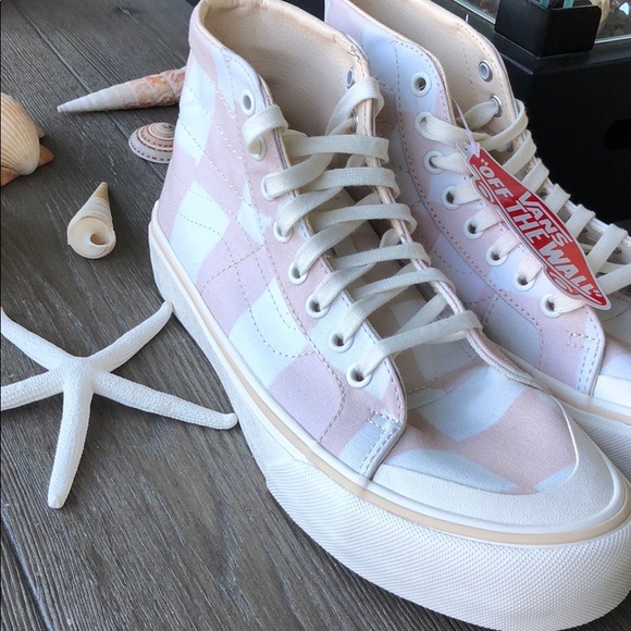 🌴🌼VANS- BIG CHECKERED HIGH TOPS🌼🌴 - Picture 2 of 10